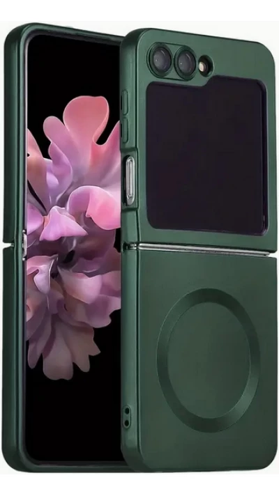 Coque Samsung Galaxy Z Flip6 - Silicone souple pliable avec MagSafe et protection caméra - Vert
