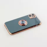 Hülle Samsung Galaxy S25+ - Gummi Bronze mit Ring grau grün