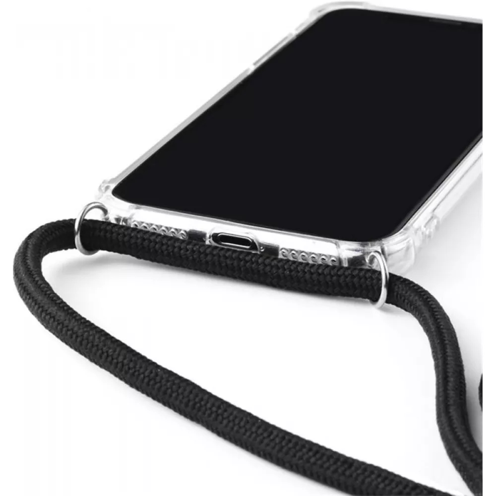 Hülle Samsung Galaxy S24 - Gummi transparent mit Seil beige
