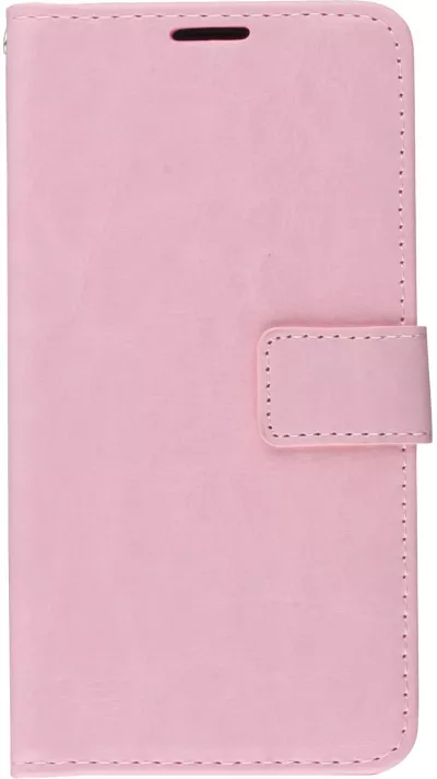 Hülle iPhone 15 Pro - Premium Flip Leder Tasche - Hellrosa