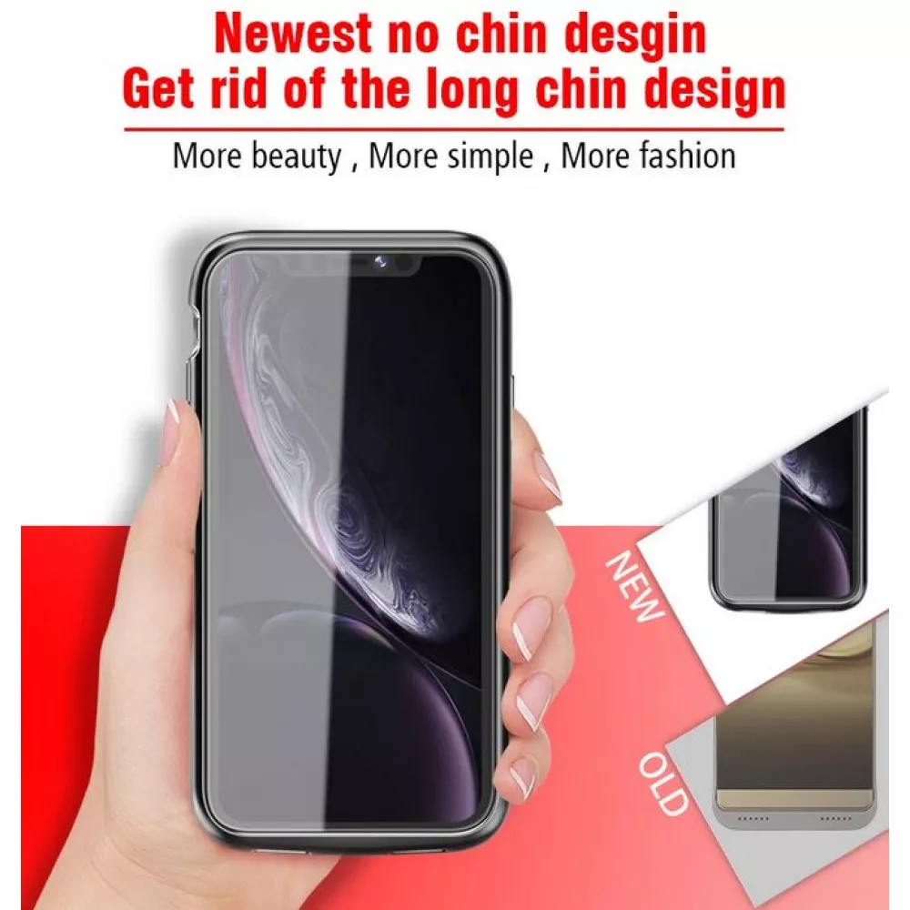 iPhone 15 Pro Max / iPhone 15 Plus Case Hülle - Gummi Silikon integrierte 5000mAh Power Bank - Schwarz