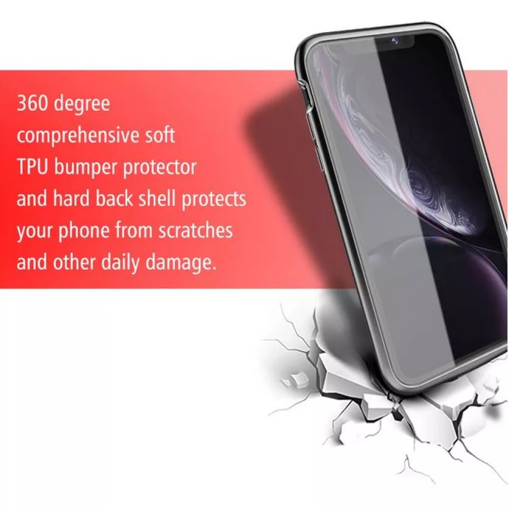 iPhone 15 Pro Max / iPhone 15 Plus Case Hülle - Gummi Silikon integrierte 5000mAh Power Bank - Schwarz