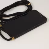 Samsung Galaxy S24 Case Hülle - Bio Eco-Friendly Vegan mit Handykette Necklace - Schwarz