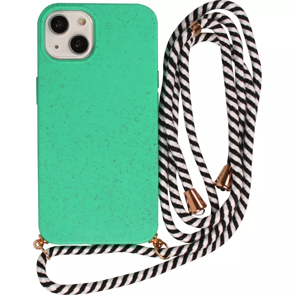 Samsung Galaxy S24 Case Hülle - Bio Eco-Friendly Vegan mit Handykette Necklace - Türkis