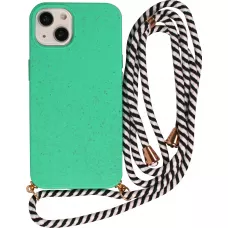 Samsung Galaxy S24 Case Hülle - Bio Eco-Friendly Vegan mit Handykette Necklace - Türkis