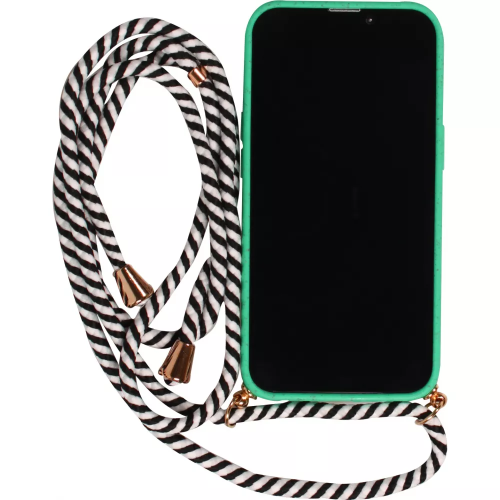 Samsung Galaxy S24 Case Hülle - Bio Eco-Friendly Vegan mit Handykette Necklace - Türkis