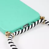 Samsung Galaxy S24 Case Hülle - Bio Eco-Friendly Vegan mit Handykette Necklace - Türkis