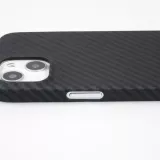 iPhone 16 Case Hülle - Carbomile Schutzcase aus echtem Aramid Carbonfaser - Schwarz
