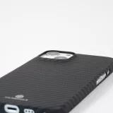 iPhone 16 Case Hülle - Carbomile Schutzcase aus echtem Aramid Carbonfaser - Schwarz