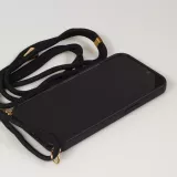 iPhone 16 Pro Case Hülle - Bio Eco-Friendly Vegan mit Handykette Necklace - Schwarz