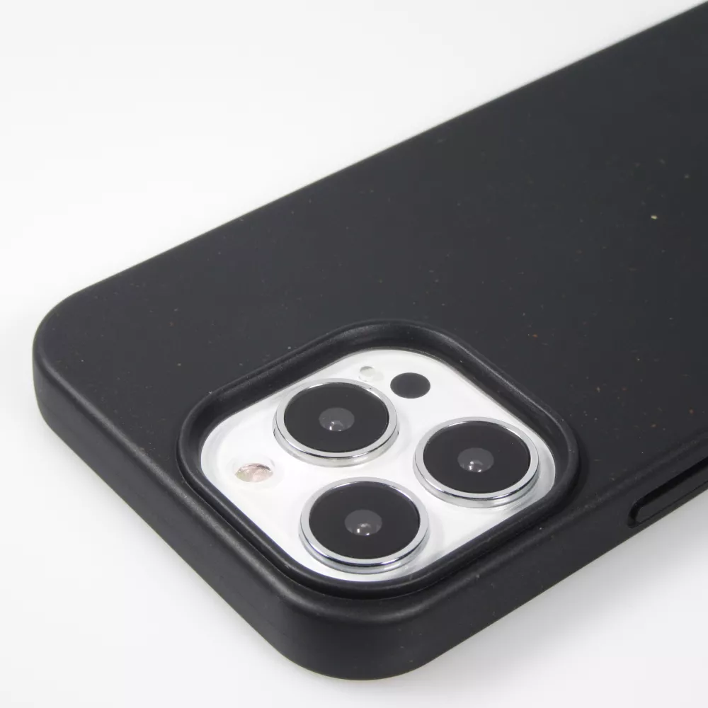 iPhone 16 Pro Case Hülle - Bio Eco-Friendly Vegan mit Handykette Necklace - Schwarz