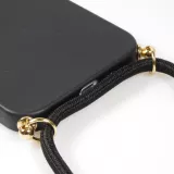 iPhone 16 Pro Case Hülle - Bio Eco-Friendly Vegan mit Handykette Necklace - Schwarz