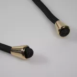 iPhone 16 Pro Case Hülle - Bio Eco-Friendly Vegan mit Handykette Necklace - Schwarz