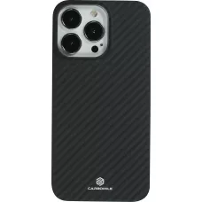 iPhone 16 Pro Max Case Hülle - Carbomile Schutzcase aus echtem Aramid Carbonfaser - Schwarz