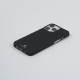 iPhone 16 Pro Max Case Hülle - Carbomile Schutzcase aus echtem Aramid Carbonfaser - Schwarz