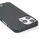 iPhone 16 Pro Max Case Hülle - Carbomile Schutzcase aus echtem Aramid Carbonfaser - Schwarz