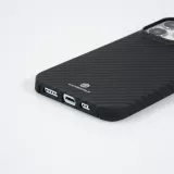 iPhone 16 Pro Max Case Hülle - Carbomile Schutzcase aus echtem Aramid Carbonfaser - Schwarz