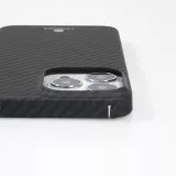 iPhone 16 Pro Max Case Hülle - Carbomile Schutzcase aus echtem Aramid Carbonfaser - Schwarz