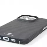 iPhone 16 Pro Max Case Hülle - Carbomile Schutzcase aus echtem Aramid Carbonfaser - Schwarz