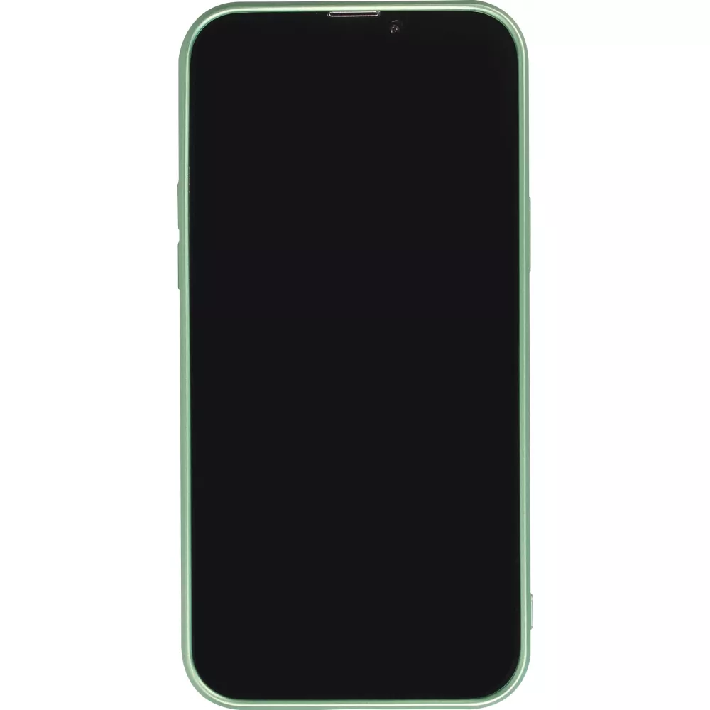 iPhone 15 Pro Case Hülle - Gummi weich mit Kameraschutzglas MagSafe - Grün