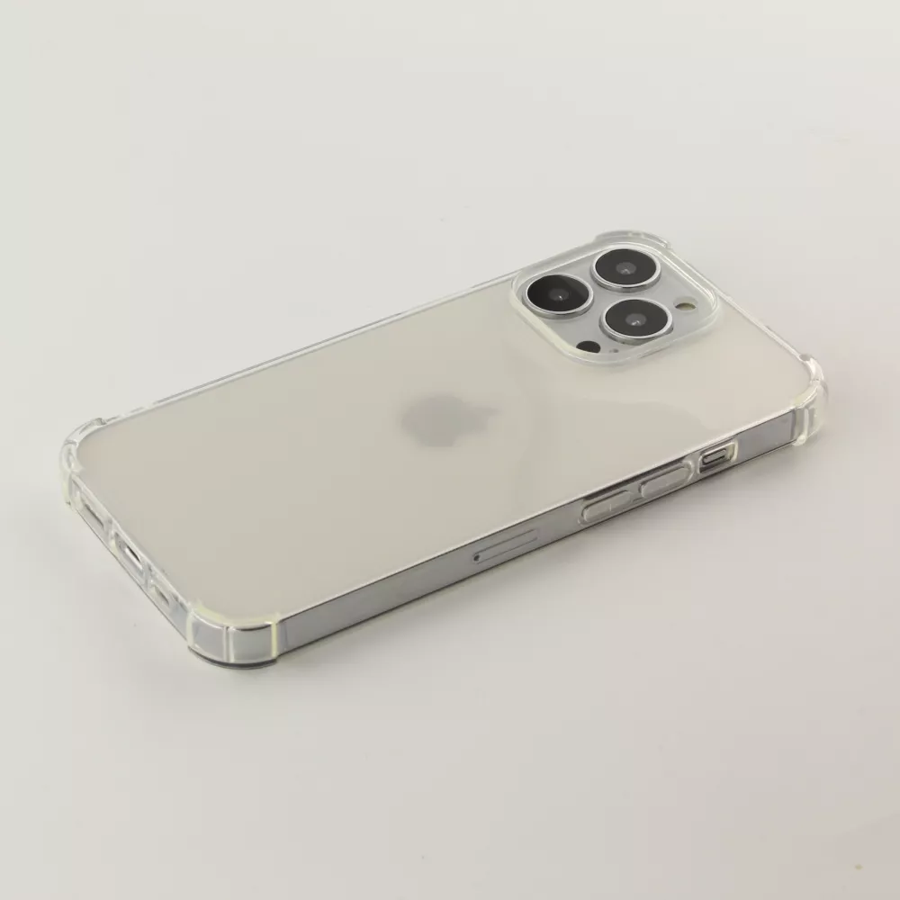 iPhone 16 Pro Max Case Hülle - Gummi Transparent Gel Bumper mit extra Schutz für Ecken Antischock