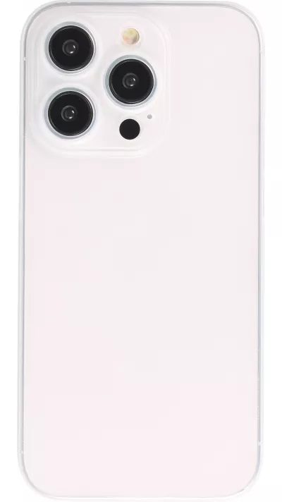 iPhone 15 Pro Case Hülle - Plastik ultra dünn semi-transparent matt - Weiss