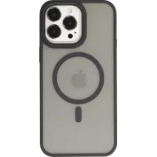 iPhone 13 Pro Case Hülle - Jelly cover glass semi-durchsichtig MagSafe - Black