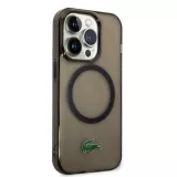 iPhone 14 Pro Max Case Hülle - Lacoste Transparent-Lackgel mit MagSafe - Schwarz
