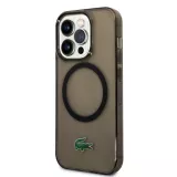 iPhone 14 Pro Max Case Hülle - Lacoste Transparent-Lackgel mit MagSafe - Schwarz