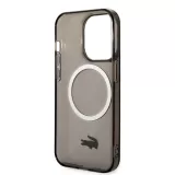 iPhone 14 Pro Max Case Hülle - Lacoste Transparent-Lackgel mit MagSafe - Schwarz