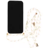 iPhone 15 Pro Case Hülle - Bio Eco-Friendly Vegan mit Handykette Necklace - Weiss