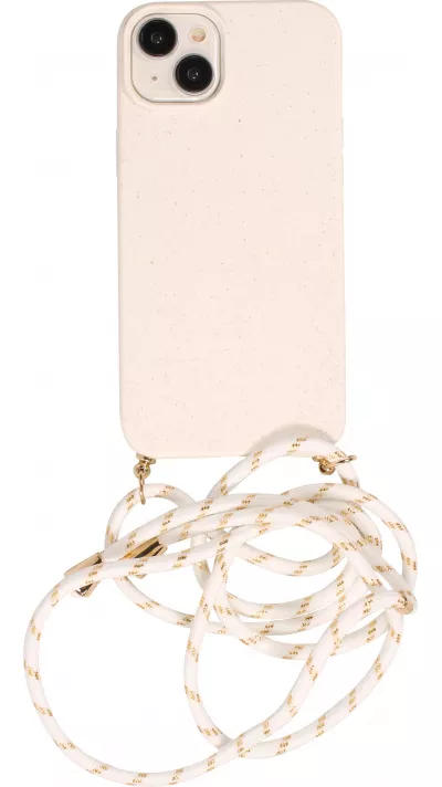 Coque Samsung Galaxy S24 Ultra - Bio Eco-Friendly nature avec cordon collier - Blanc