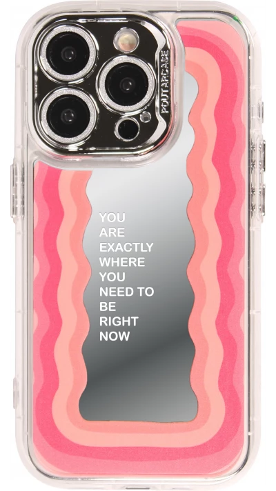 iPhone 15 Pro Case Hülle - Silikon Spiegel Motivational - Silber
