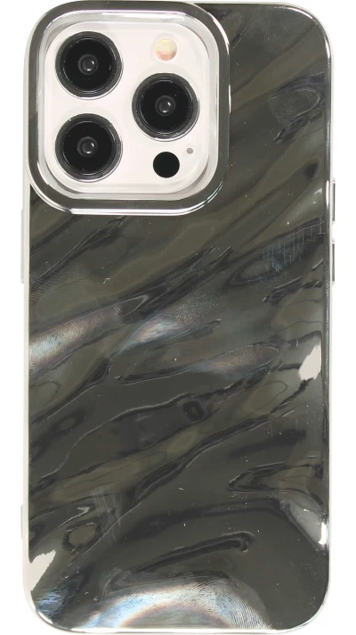 iPhone 15 Pro Case Hülle - Silikon mit 3D Wellenform Spiegeleffekt