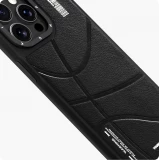 iPhone 15 Pro Case Hülle - Youngkit Passionate Backboard Leather Case mit Magsafe - Schwarz