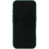 iPhone 16 Plus Case Hülle - Silikon Mat Herz gold - Türkis