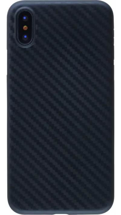 Hülle iPhone X / Xs - TPU Carbon