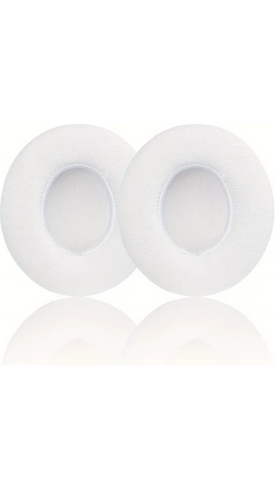Coussinets oreillettes remplacement pour casque Beats Solo 2 / 3 (set de 2 pièces) - Blanc