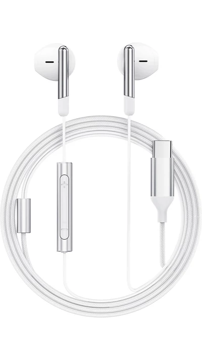 Écouteurs filaires USB-C avec microphone Acefast L3 - Blanc