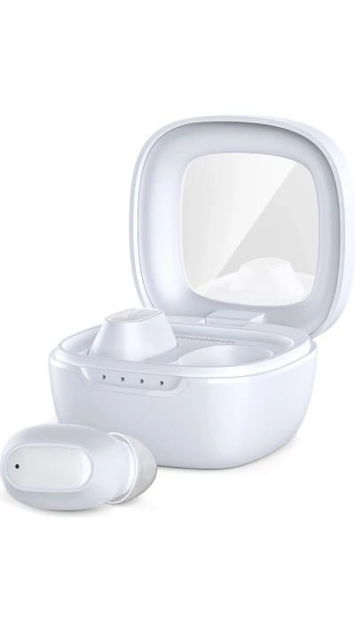 Écouteurs sans fil TWS Bluetooth 5.3 Choetech haute qualité audio avec boîte de chargement - Blanc