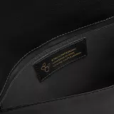 First Pochette Mini-Handtasche aus echtem Kaktusleder und 2 integrierten Riemen - Schwarz