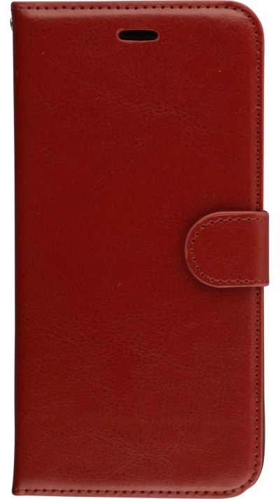 Fourre iPhone 6 Plus / 6s Plus - Premium Flip cuir lisse porte-cartes - Brun