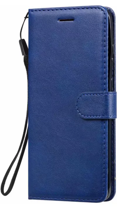 Fourre Samsung Galaxy A52 - Premium Flip cuir lisse porte-cartes - Bleu foncé