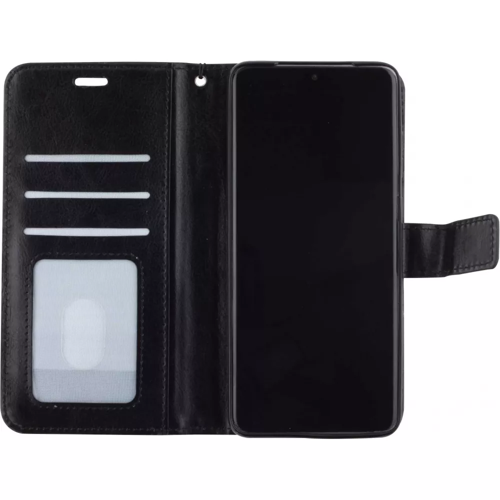 Hülle Samsung Galaxy A34 - Premium Flip Leder Tasche - Schwarz