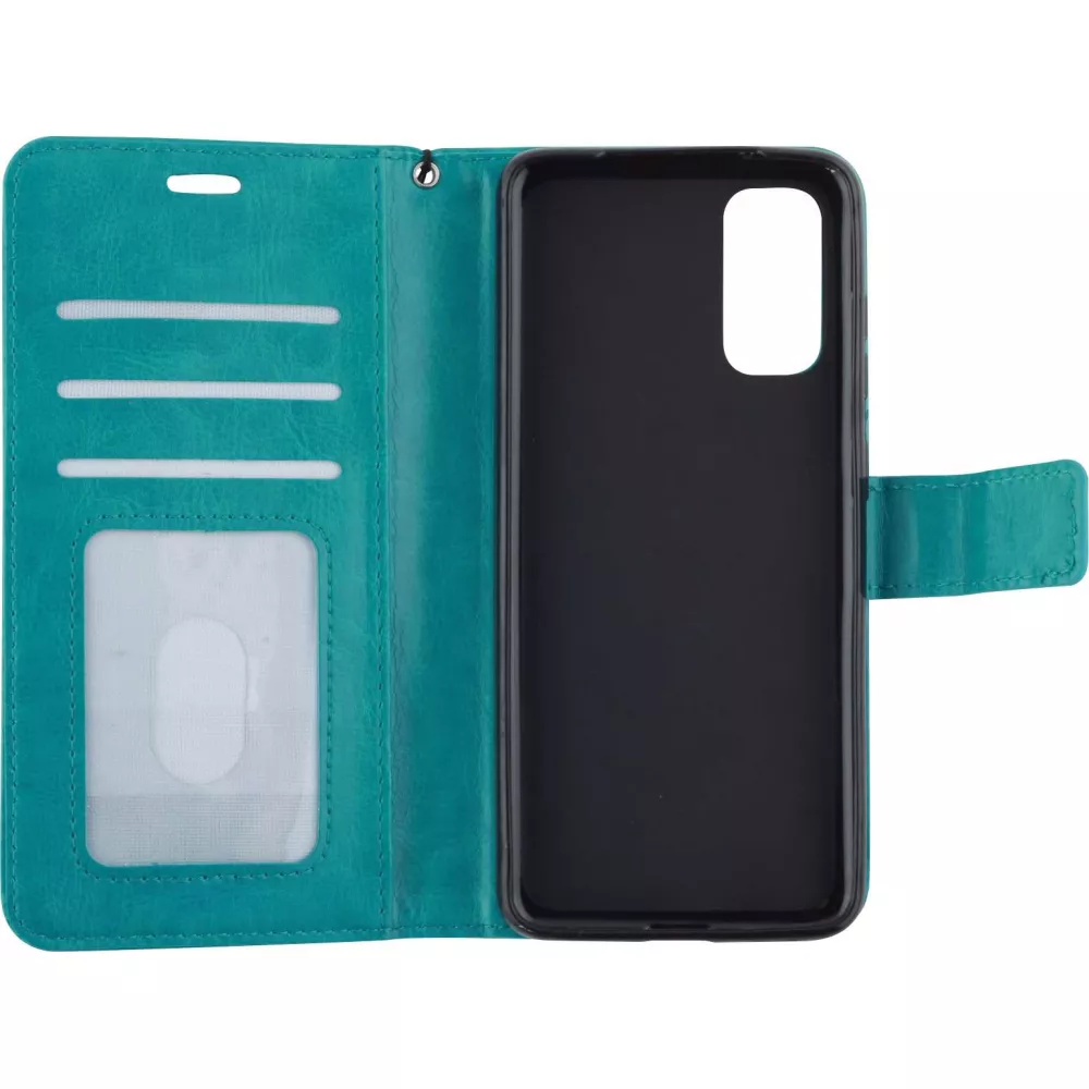 Hülle Samsung Galaxy S25 - Premium Flip Leder Tasche - Türkis