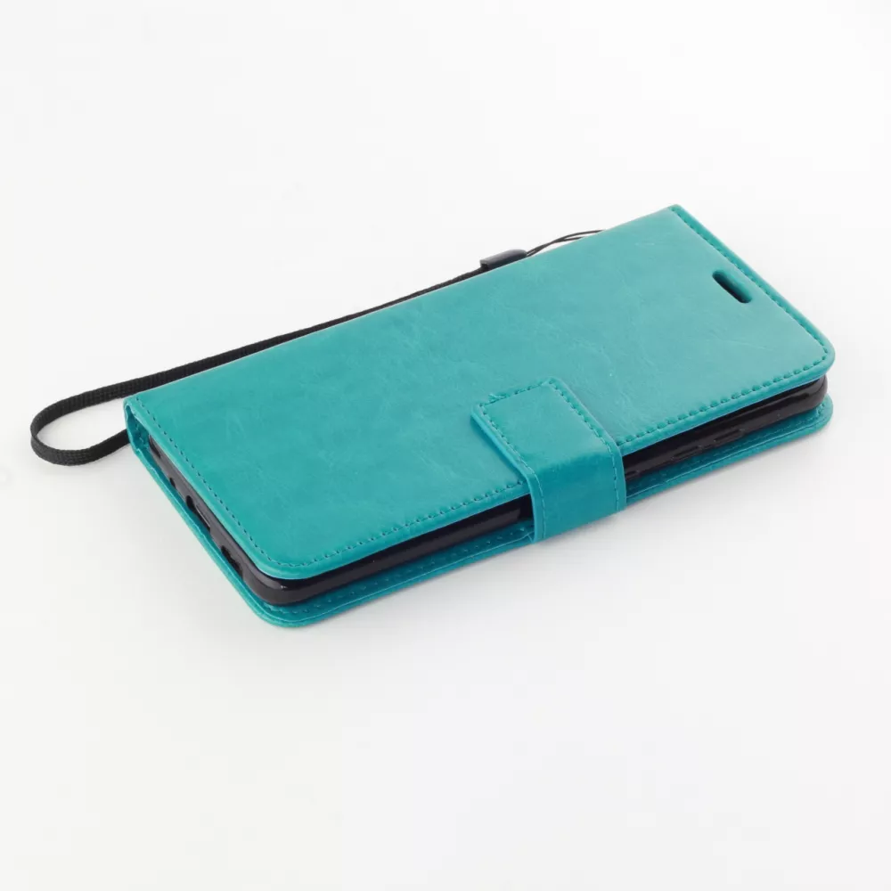Hülle Samsung Galaxy S25 - Premium Flip Leder Tasche - Türkis