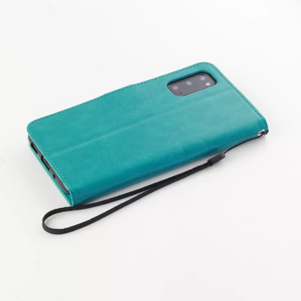 Hülle Samsung Galaxy S25 - Premium Flip Leder Tasche - Türkis