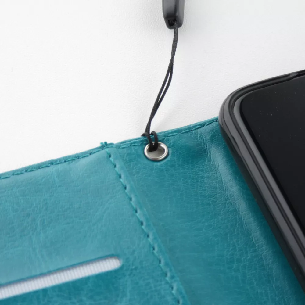 Hülle Samsung Galaxy S25 - Premium Flip Leder Tasche - Türkis