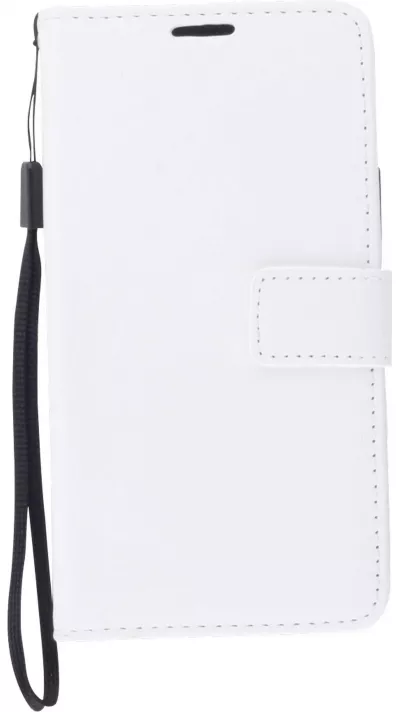 Hülle iPhone 15 Pro - Premium Flip Leder Tasche - Weiss