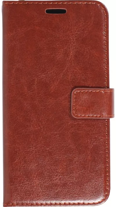 Fourre Samsung Galaxy S24 Ultra - Premium Flip cuir lisse porte-cartes - Brun